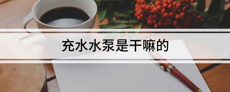 充水水泵是干嘛的(图1)